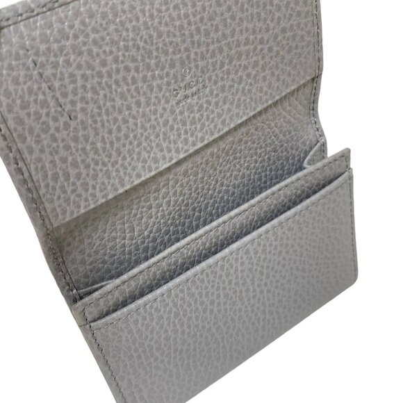 GUCCI GG Marmont Gray Leather - Card Case 196-062725 - Picture 4 of 6